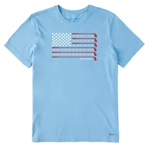 Men's Golf Flag Short Sleeve Tee Life is Good