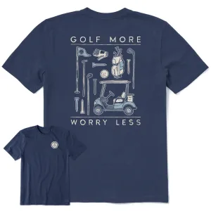 Men's Golf More Worry Less Short Sleeve Tee Life is Good