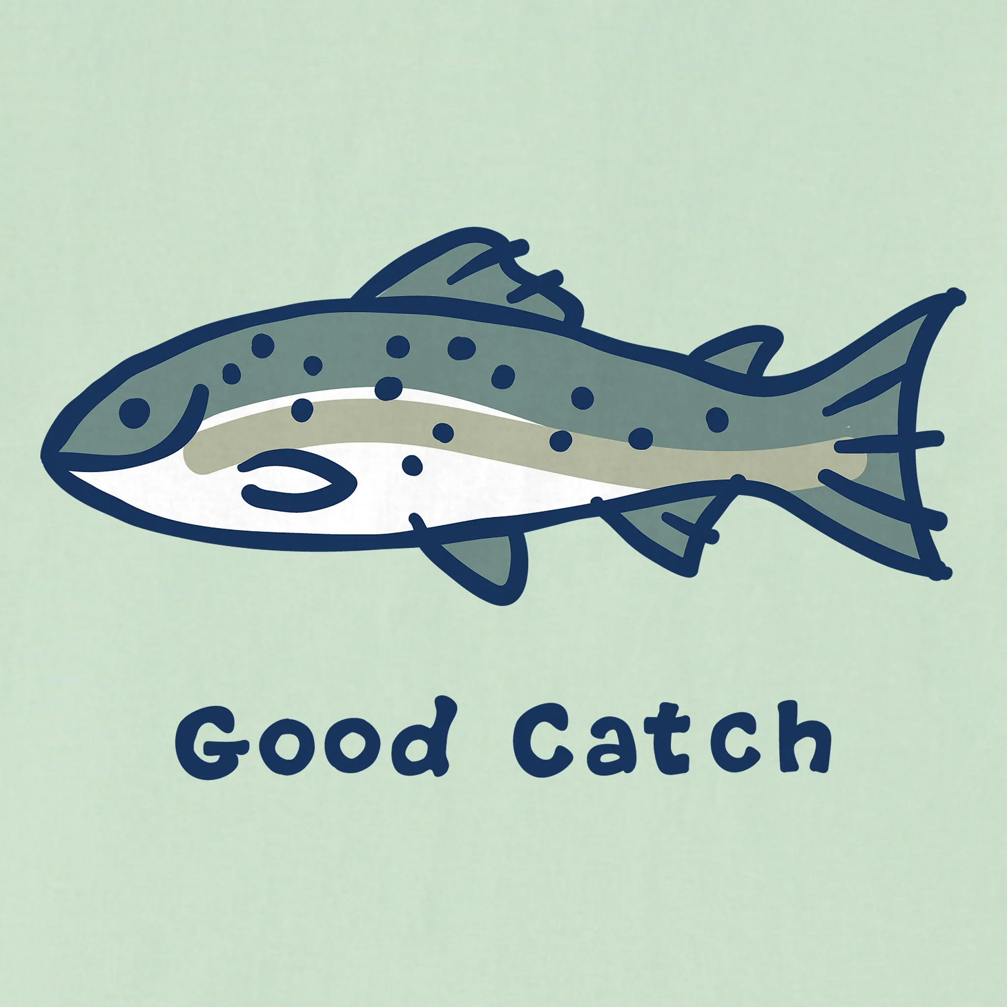 Men's Good Catch Short Sleeve Crusher Tee Life is Good