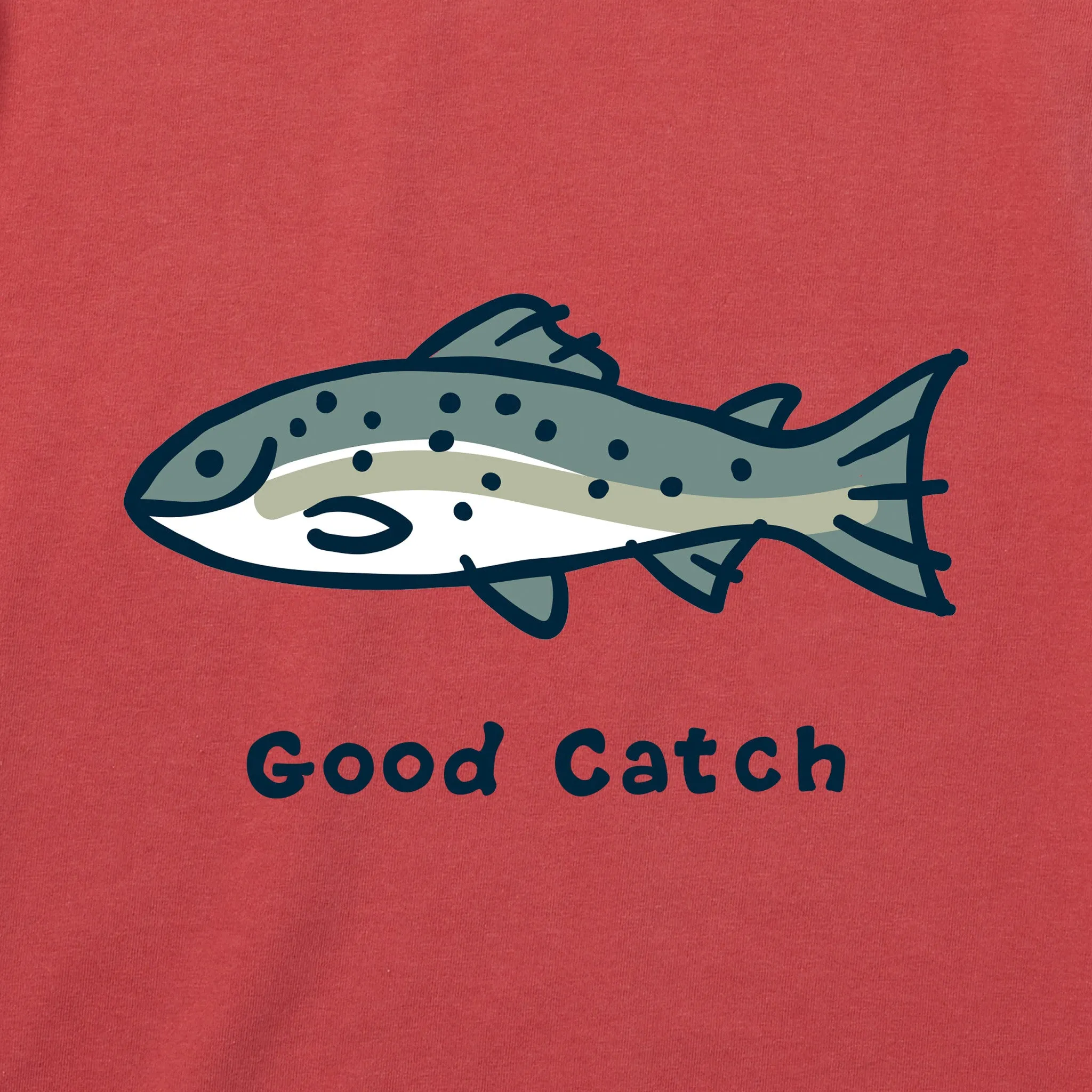 Men's Good Catch Short Sleeve Crusher Tee Life is Good
