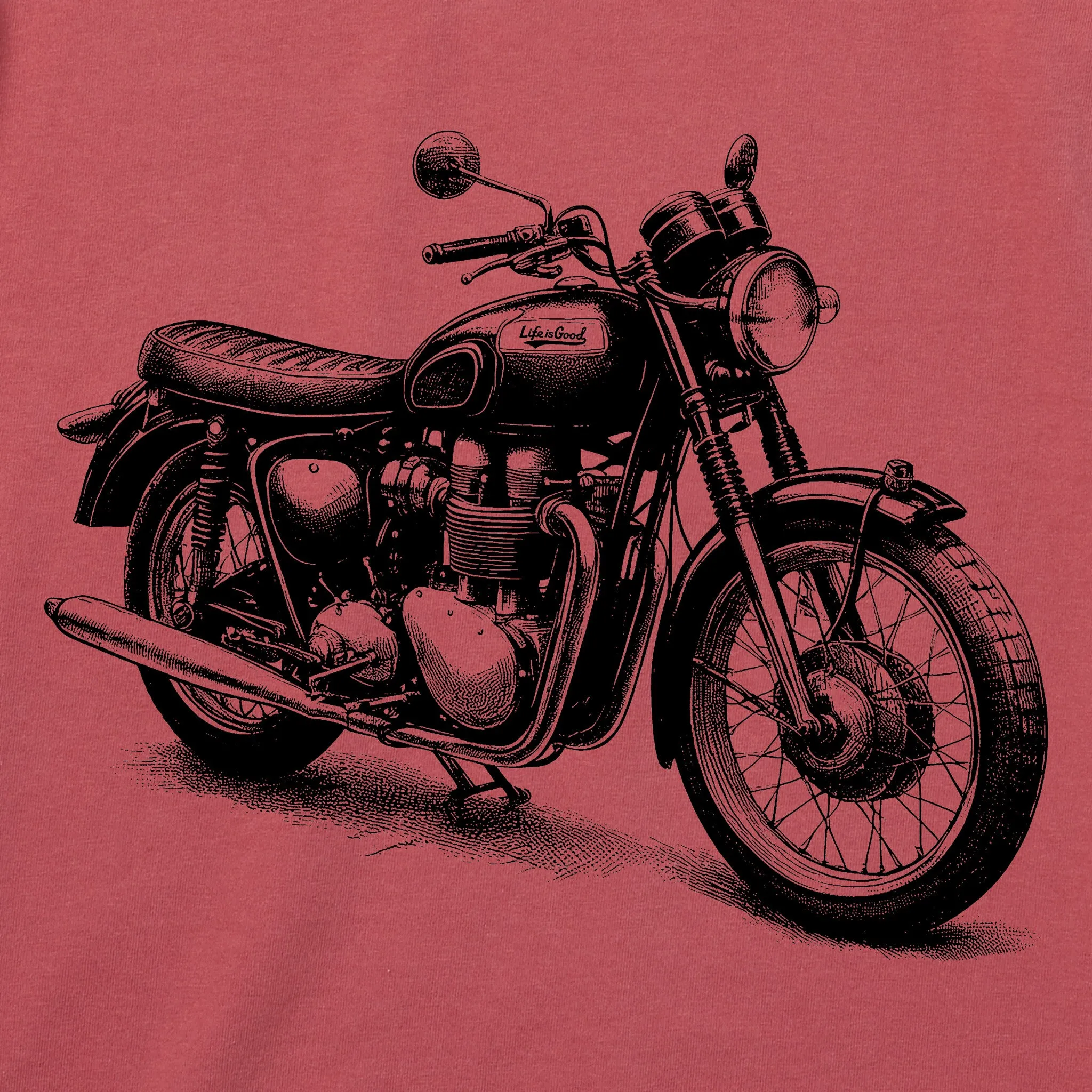 Men's Good Ride Motorcycle Short Sleeve Crusher Tee Life is Good