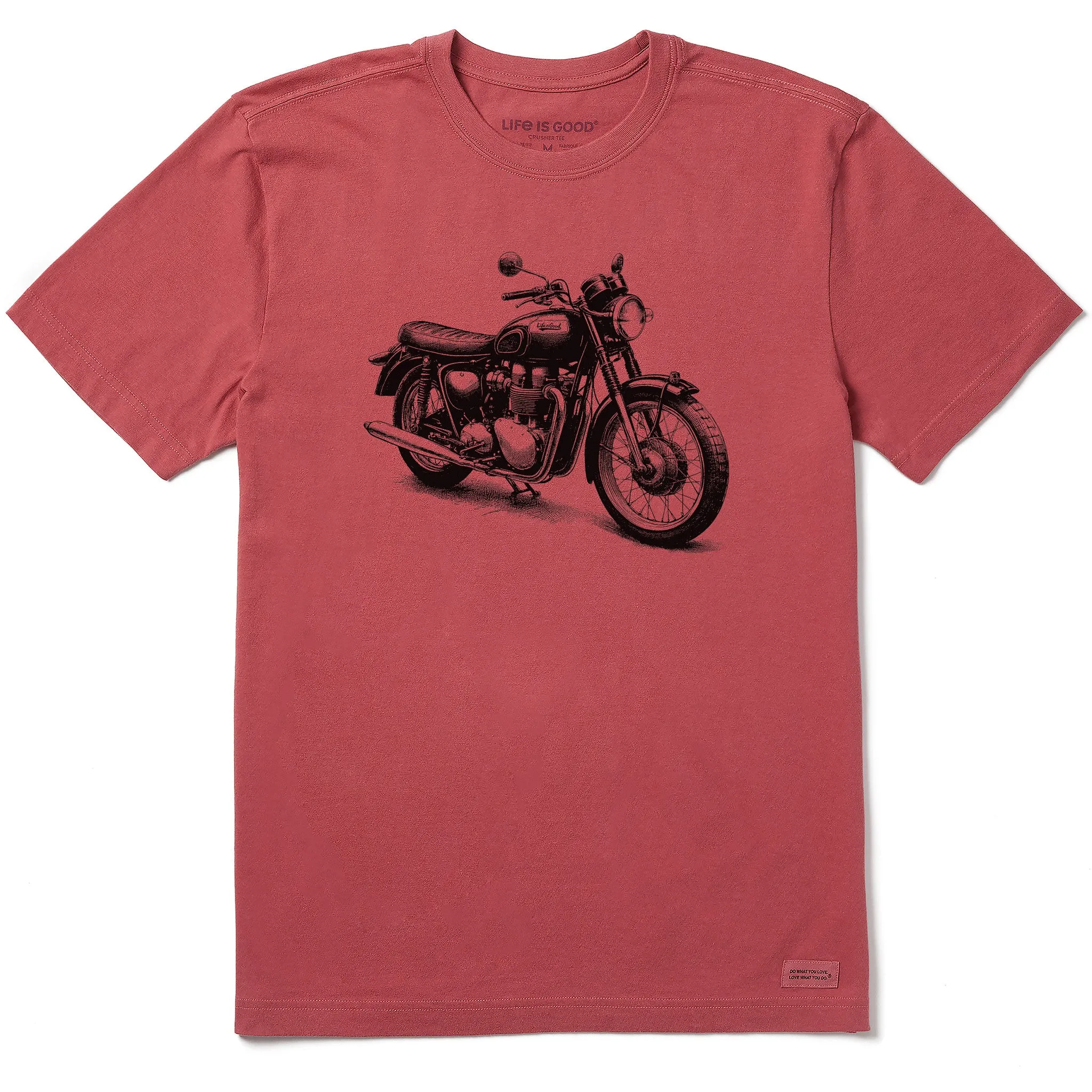 Men's Good Ride Motorcycle Short Sleeve Crusher Tee Life is Good