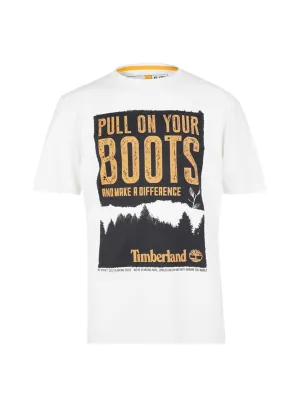 Men's Graphic Printed T-Shirt,Cream