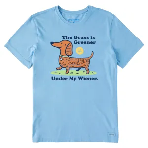 Men's Grass is Greener Wiener Short Sleeve Crusher Tee Life is Good