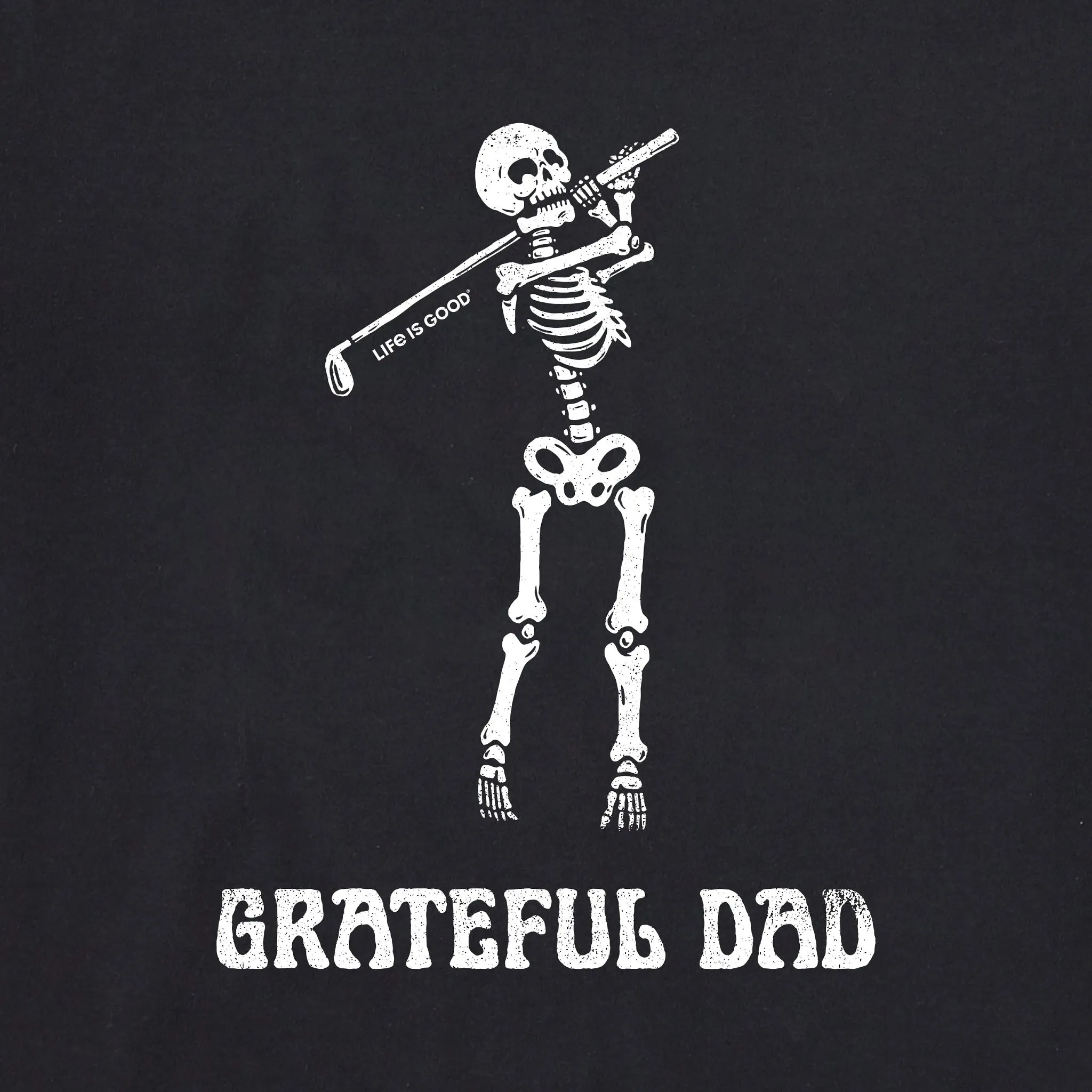 Men's Grateful Dad Golfer Short Sleeve Crusher Tee Life is Good