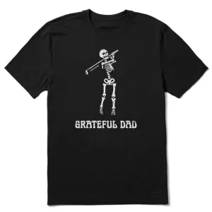 Men's Grateful Dad Golfer Short Sleeve Crusher Tee Life is Good