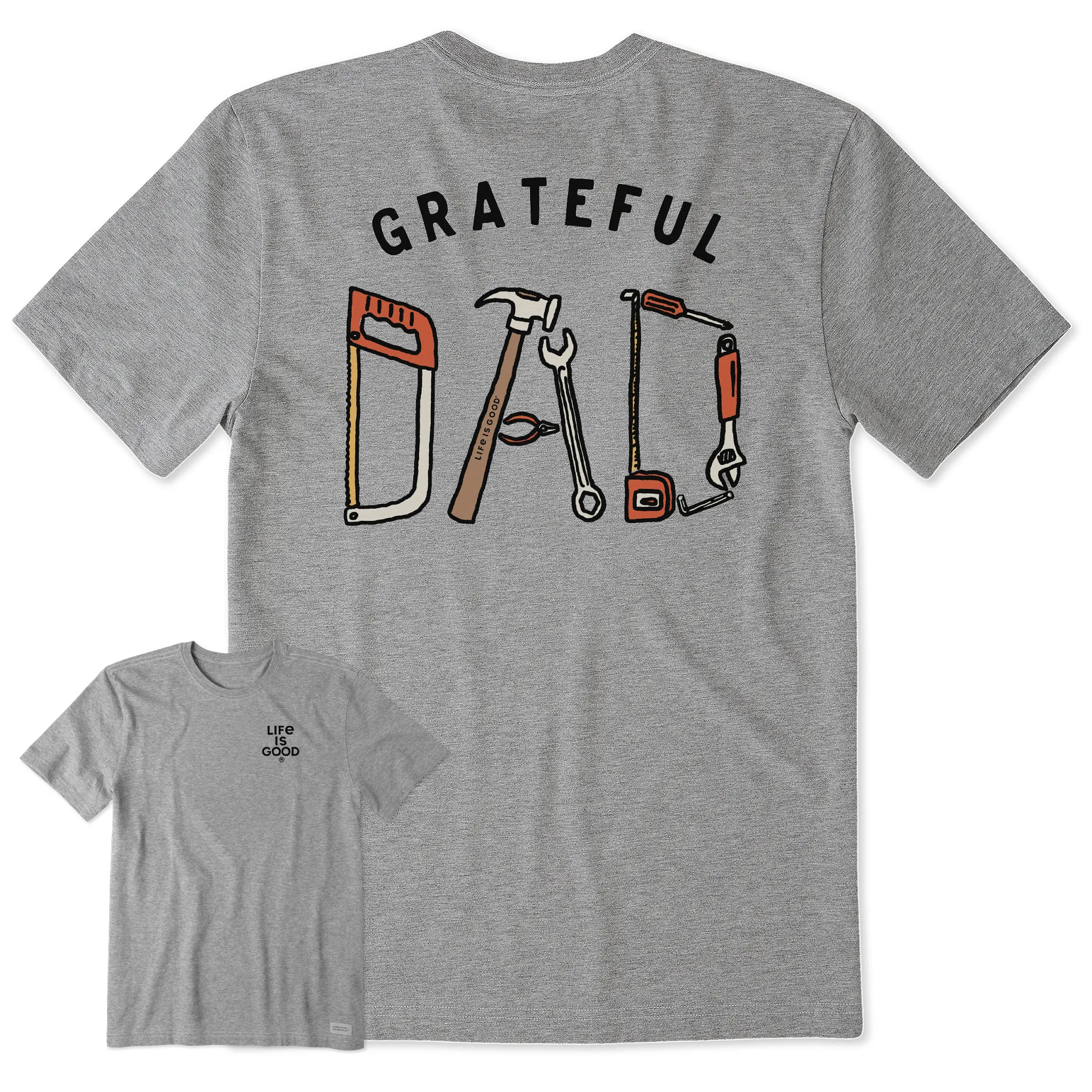 Men's Grateful Dad Tools Short Sleeve Tee Life is Good