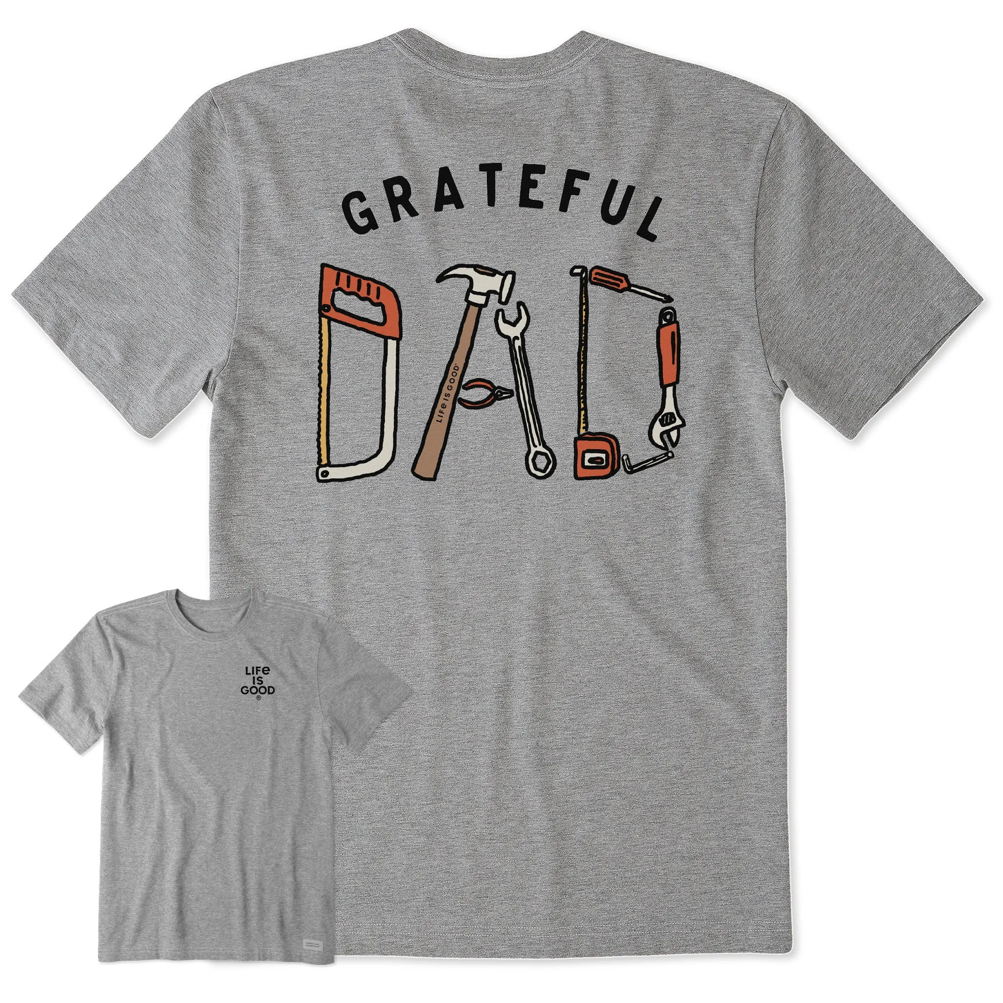 Men's Grateful Dad Tools Short Sleeve Tee Life is Good
