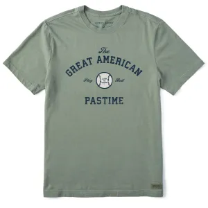 Men's Great American Pastime Baseball Short Sleeve Crusher Tee Life is Good