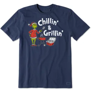 Men's Grinch Chillin' & Grillin' Short Sleeve Crusher Tee Life is Good