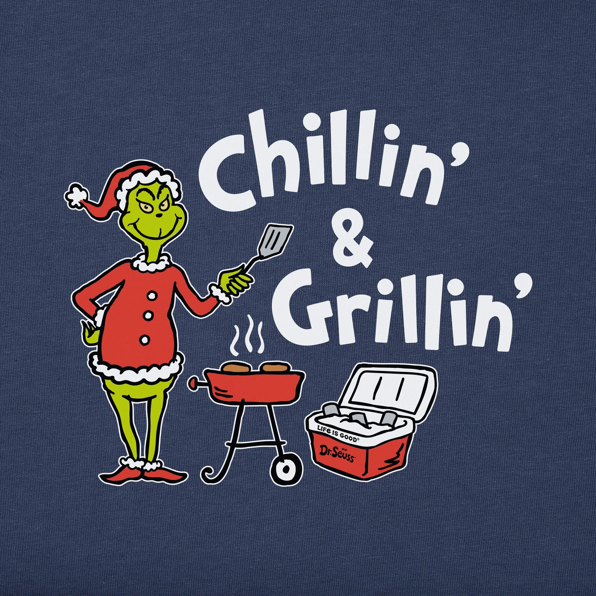 Men's Grinch Chillin' & Grillin' Short Sleeve Crusher Tee Life is Good