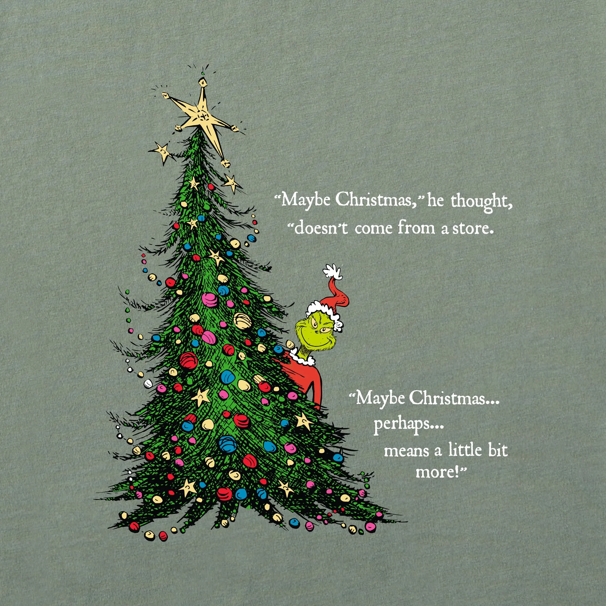 Men's Grinch Christmas Means More Long Sleeve Crusher Tee Life is Good