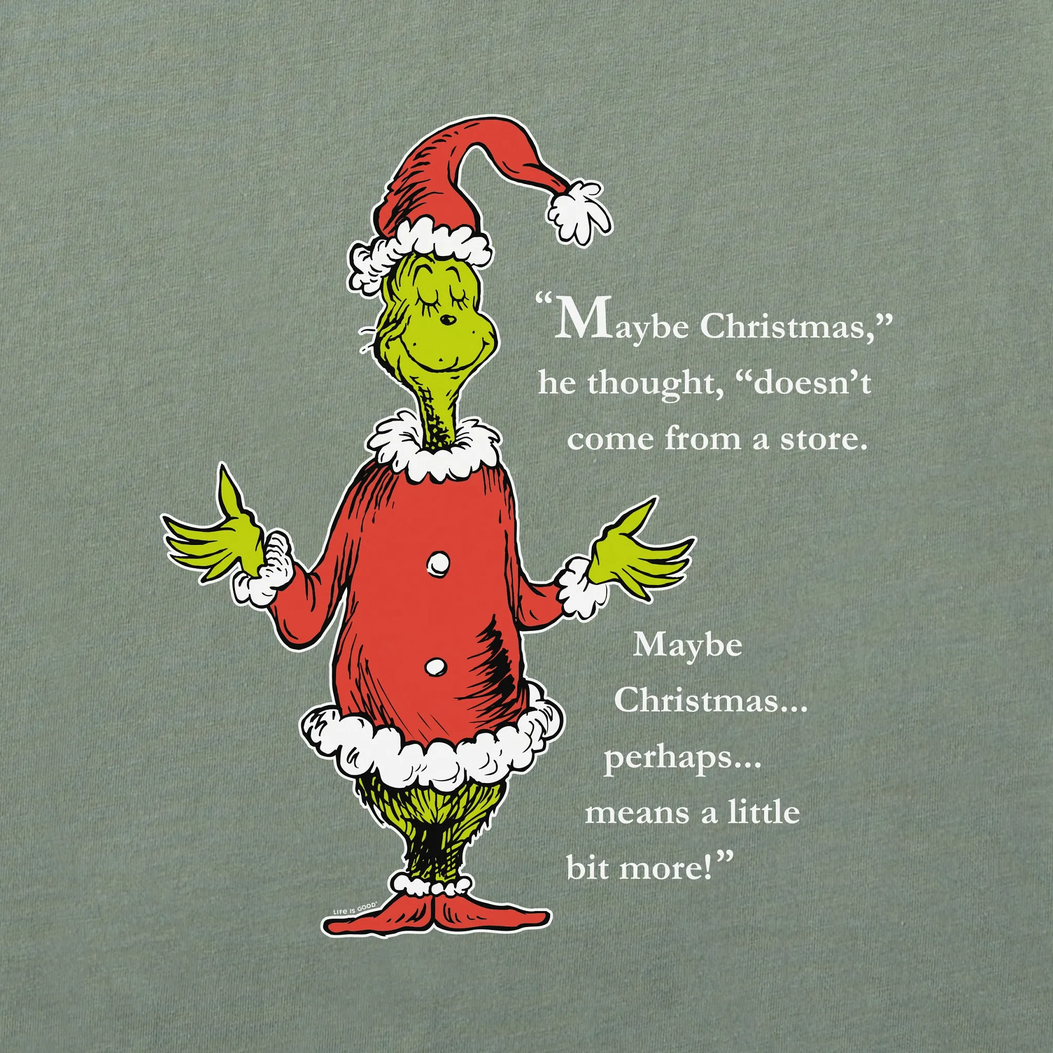 Men's Grinch Meaning of Christmas Long Sleeve Crusher Tee Life is Good