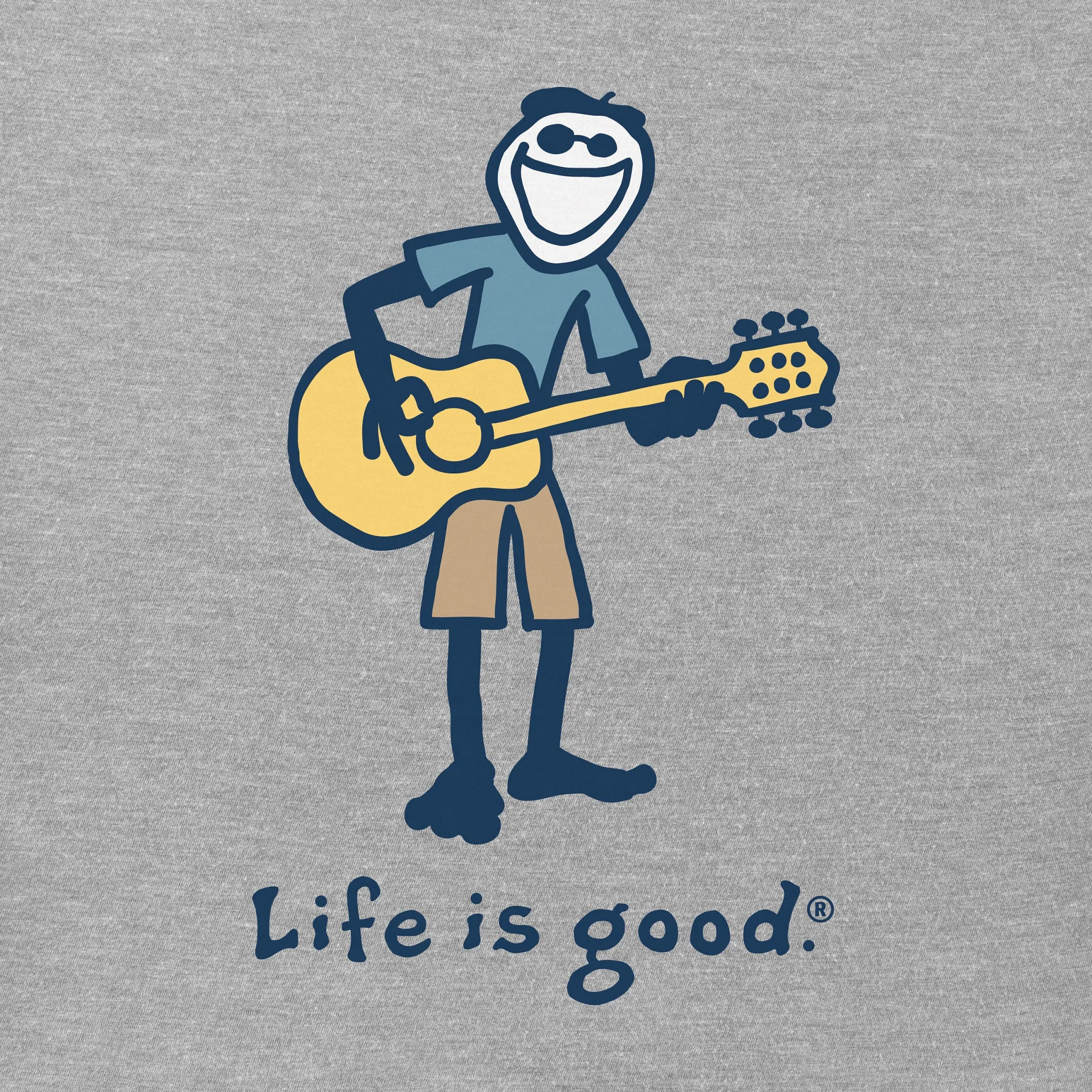 Men's Guitar Jake Short Sleeve Crusher Tee Life is Good