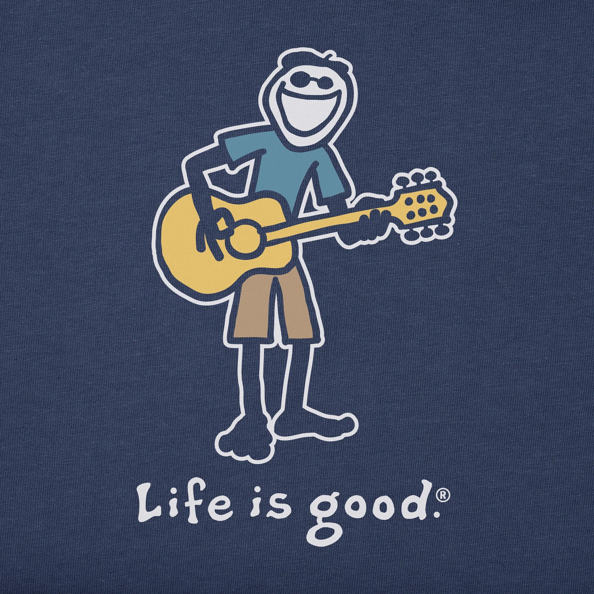 Men's Guitar Jake Short Sleeve Crusher Tee Life is Good