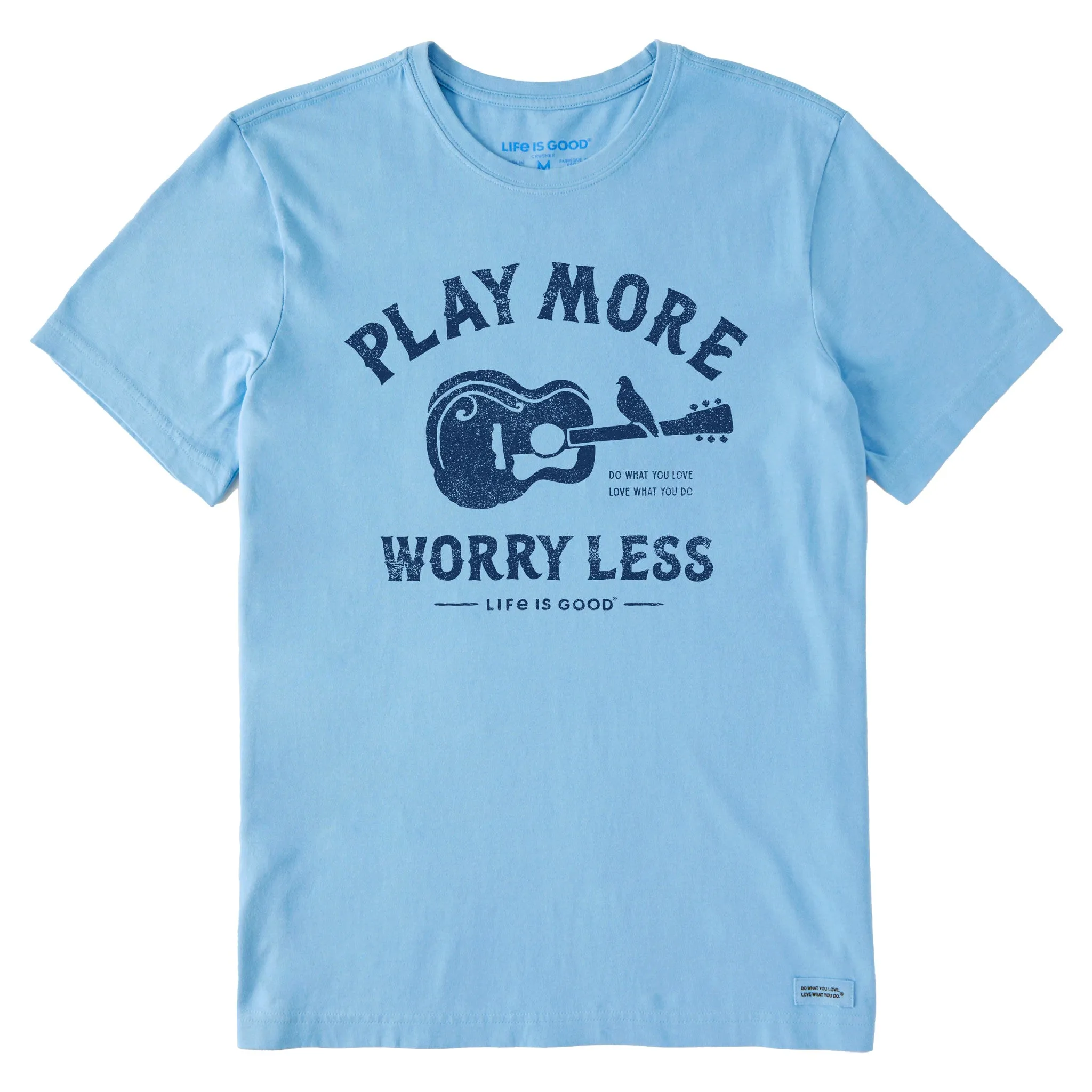 Men's Guitar Play More Short Sleeve Tee Life is Good
