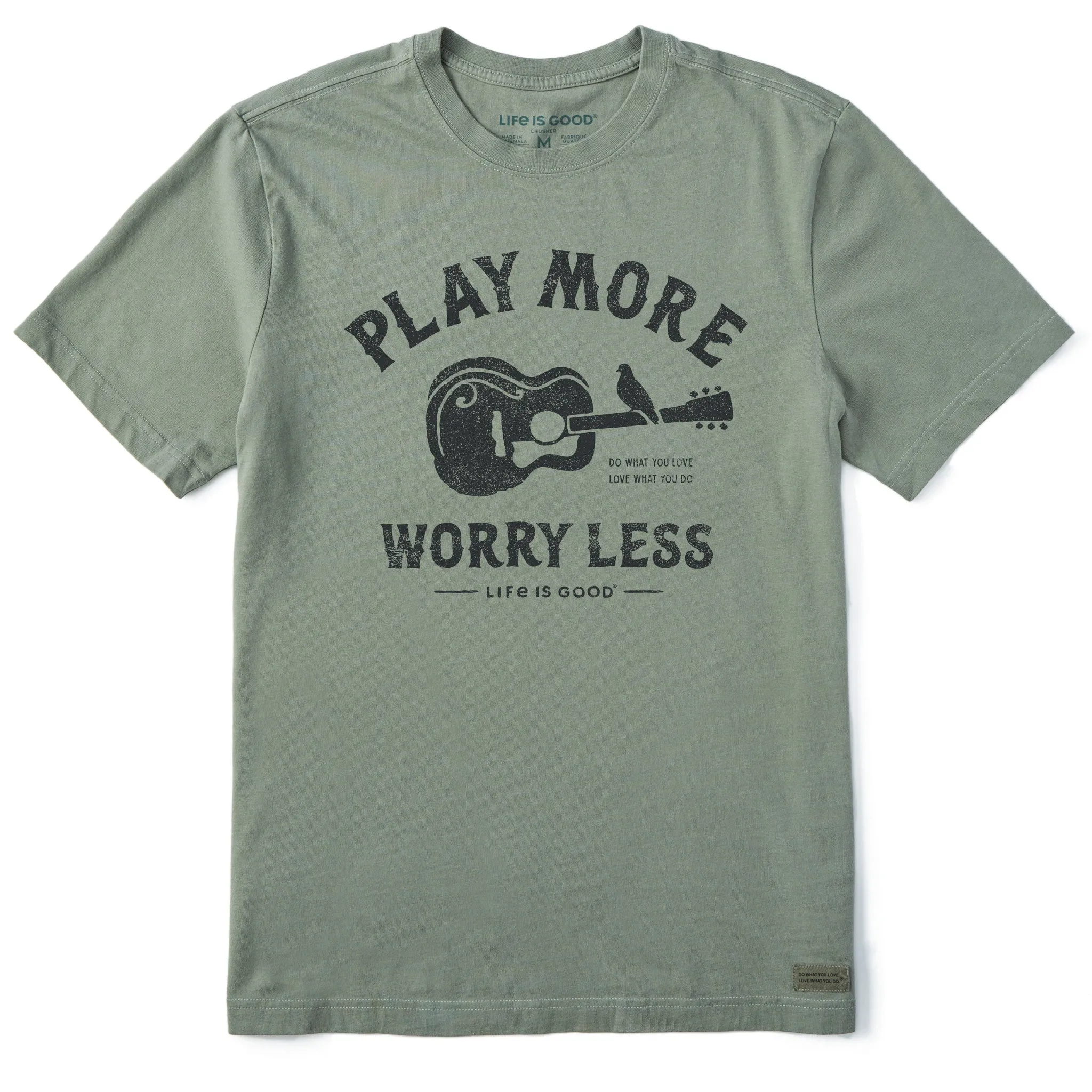Men's Guitar Play More Short Sleeve Tee Life is Good