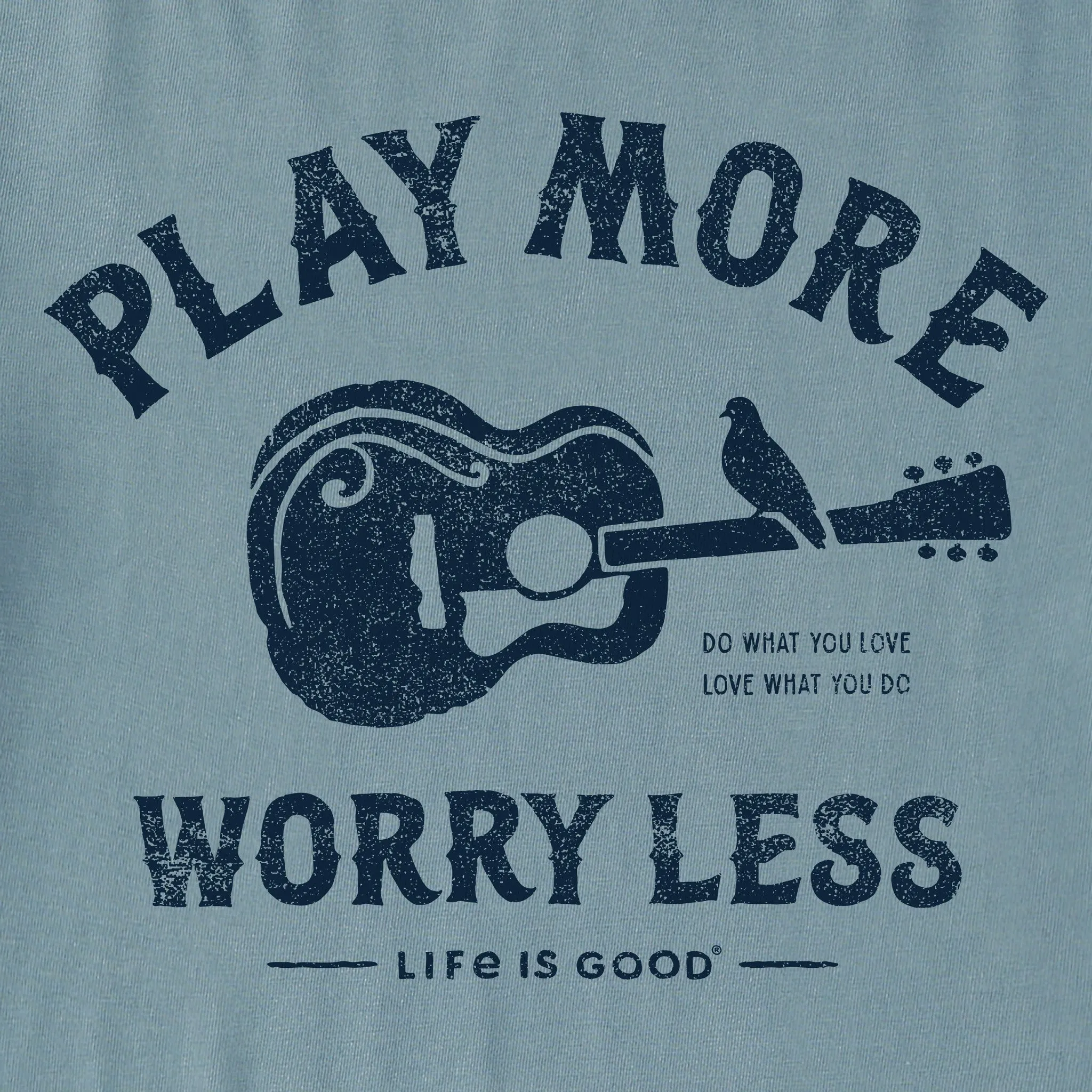 Men's Guitar Play More Short Sleeve Tee Life is Good