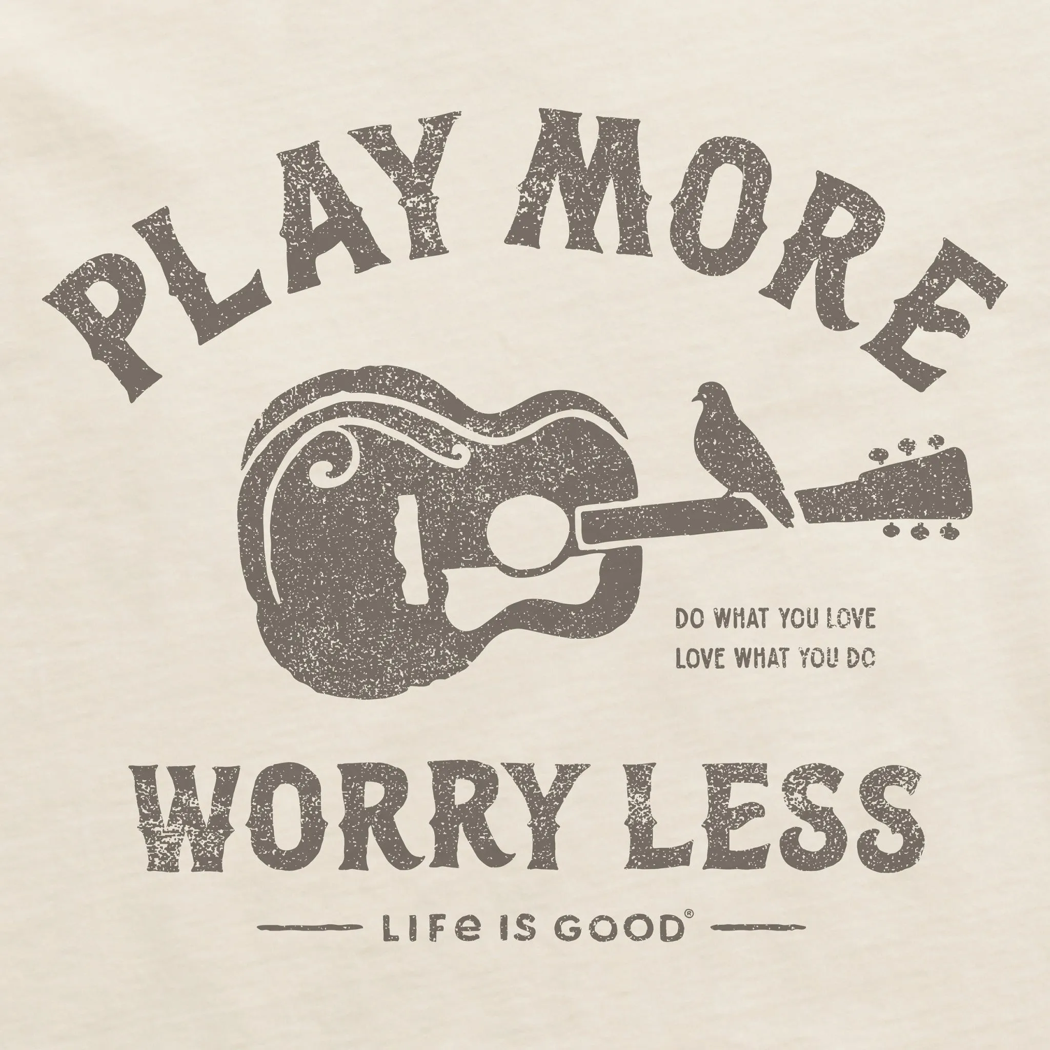 Men's Guitar Play More Short Sleeve Tee Life is Good