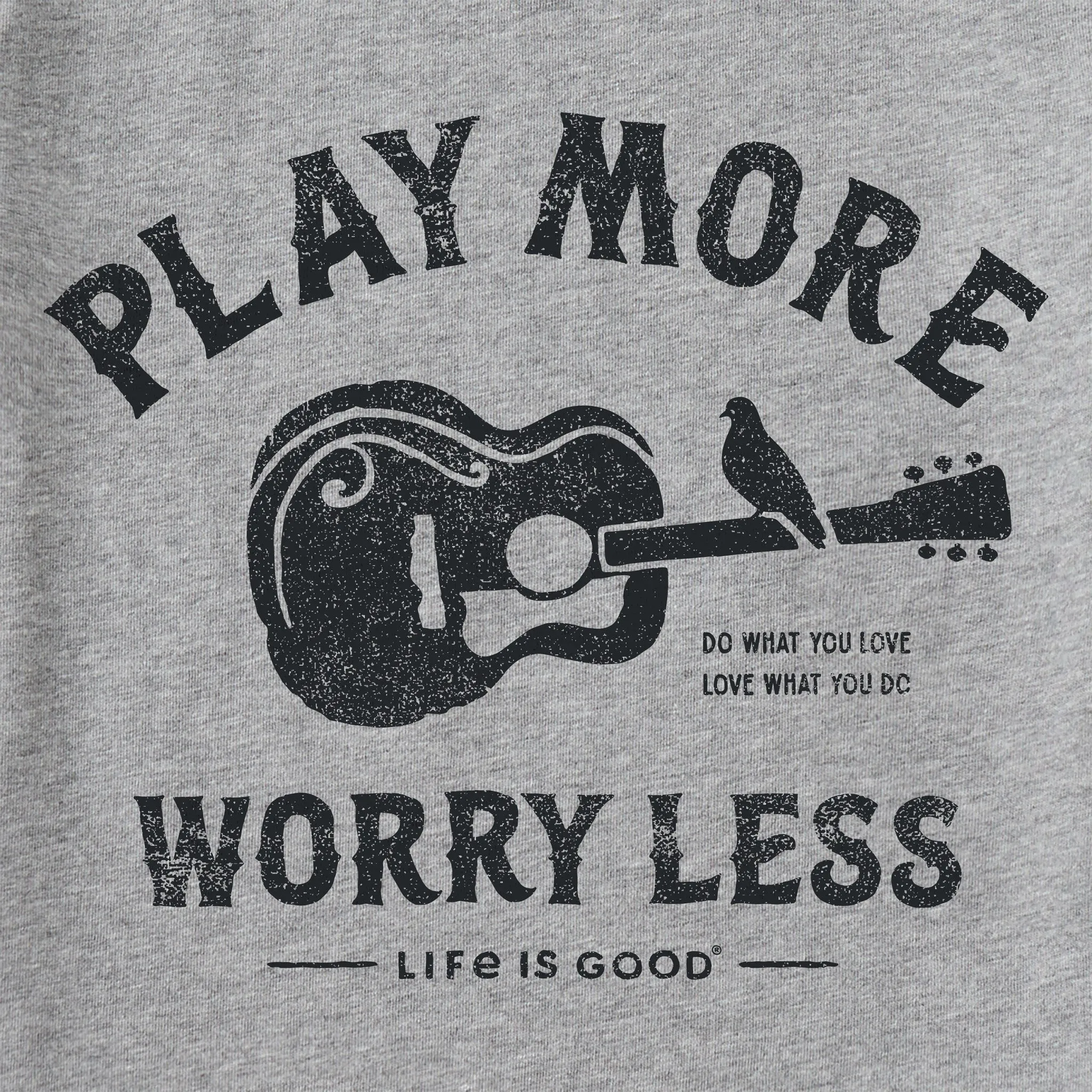 Men's Guitar Play More Short Sleeve Tee Life is Good