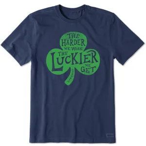 Men's Hard Work Shamrock Short Sleeve Crusher Tee Life is Good