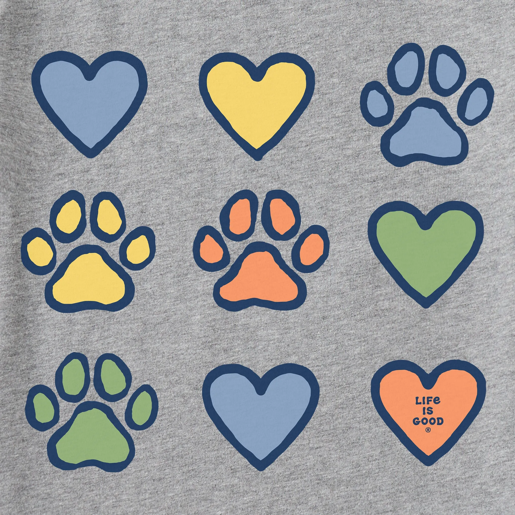 Men's Hearts & Paws Short Sleeve Crusher Tee Life is Good