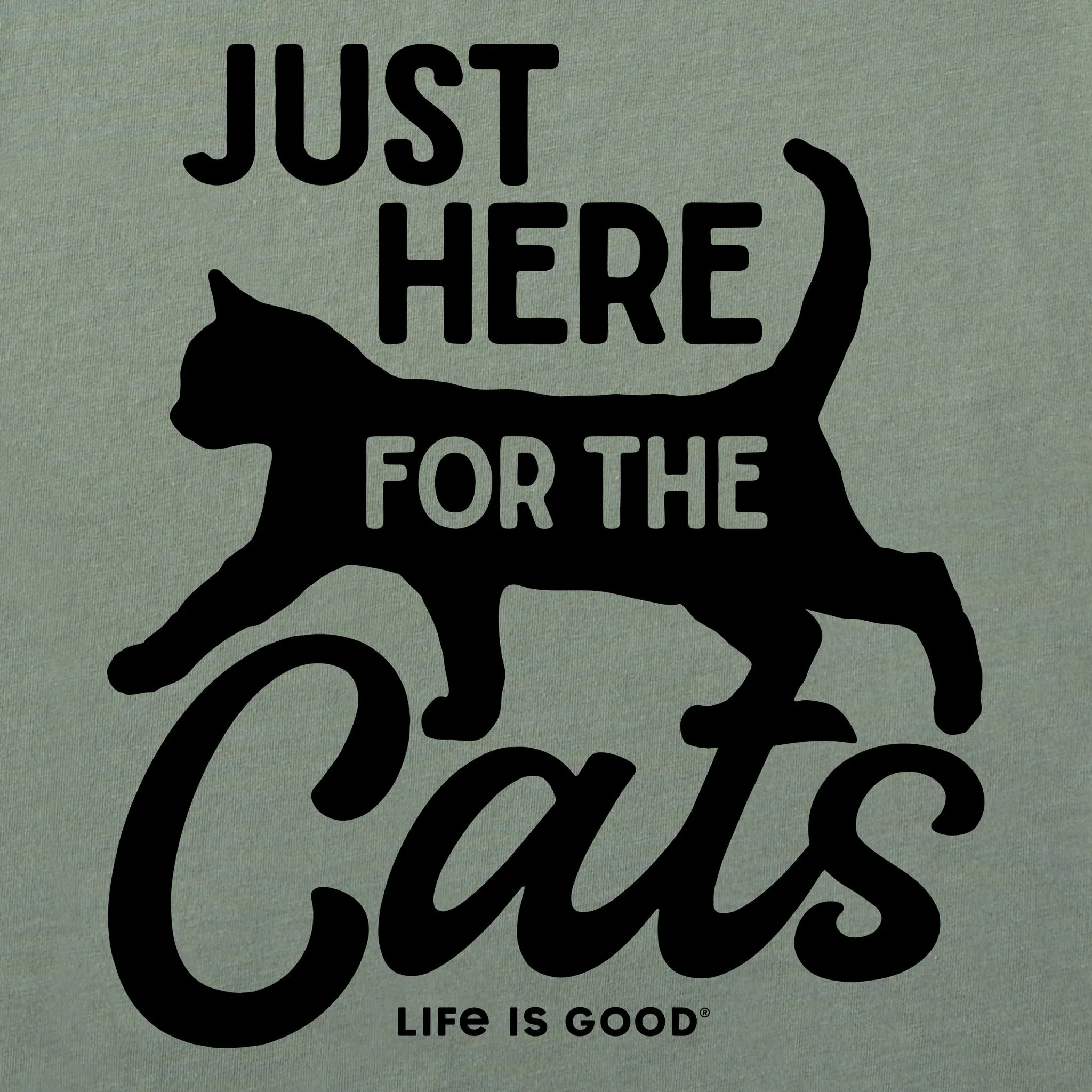 Men's Here for the Cats Short Sleeve Tee Life is Good