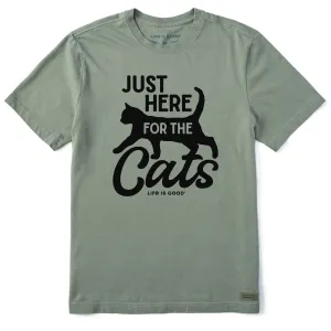 Men's Here for the Cats Short Sleeve Tee Life is Good