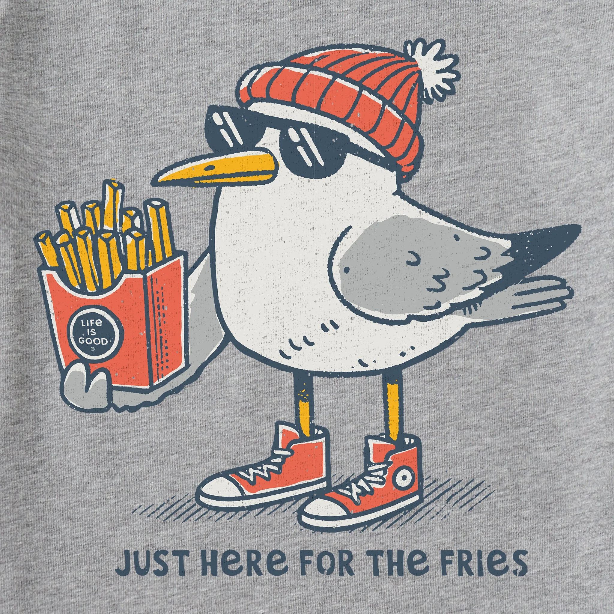 Men's Here for the Fries Seagull Short Sleeve Tee Life is Good