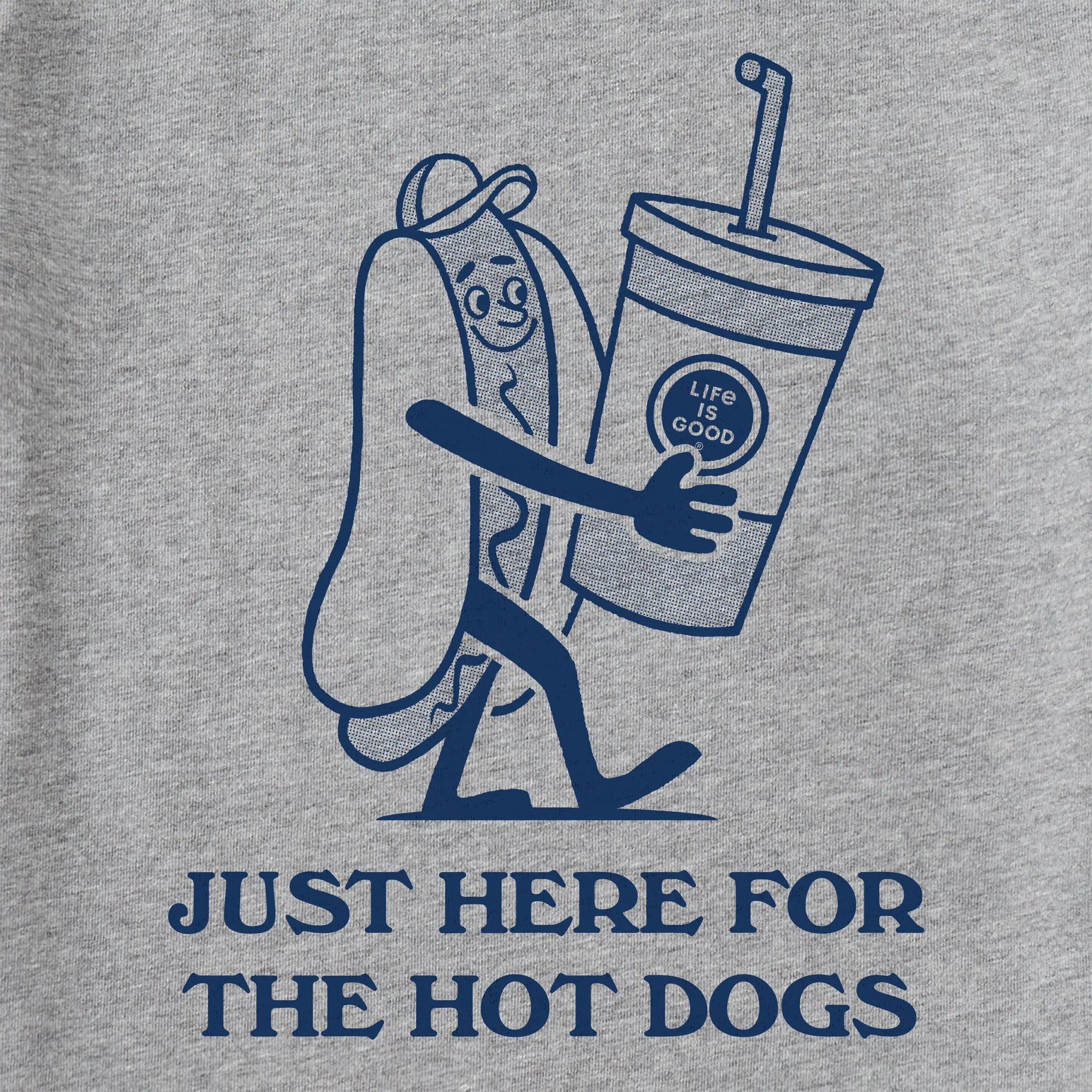 Men's Here for the Hotdogs Short Sleeve Tee Life is Good