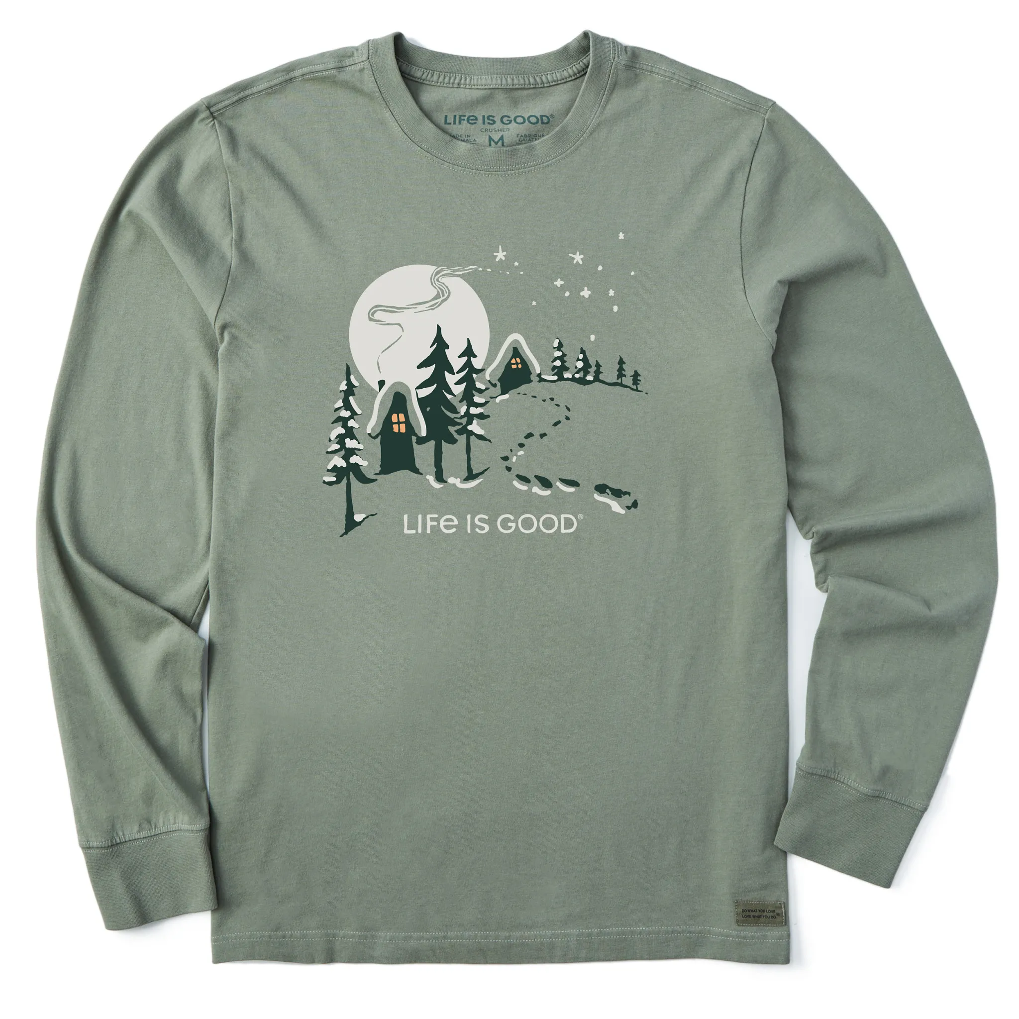 Men's Hill Cottages Long Sleeve Crusher Tee Life is Good