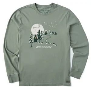 Men's Hill Cottages Long Sleeve Crusher Tee Life is Good
