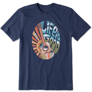 Men's Hippie Oval Guitar Short Sleeve Tee Life is Good