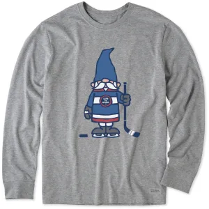 Men's Hockey Gnome Long Sleeve Crusher Tee Life is Good