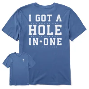 Men's I Got a Hole in One Short Sleeve Crusher Tee Life is Good