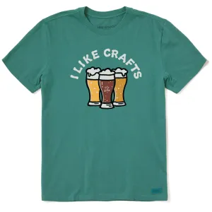 Men's I Like Crafts Beer Short Sleeve Crusher Tee Life is Good