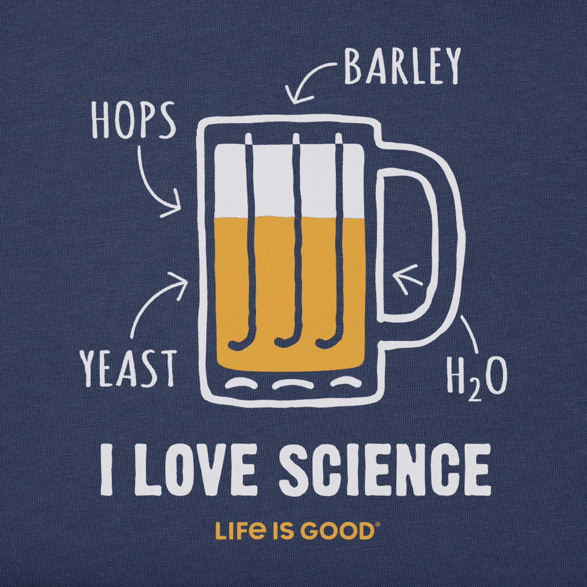 Men's I Love Science Beer Short Sleeve Tee Life is Good