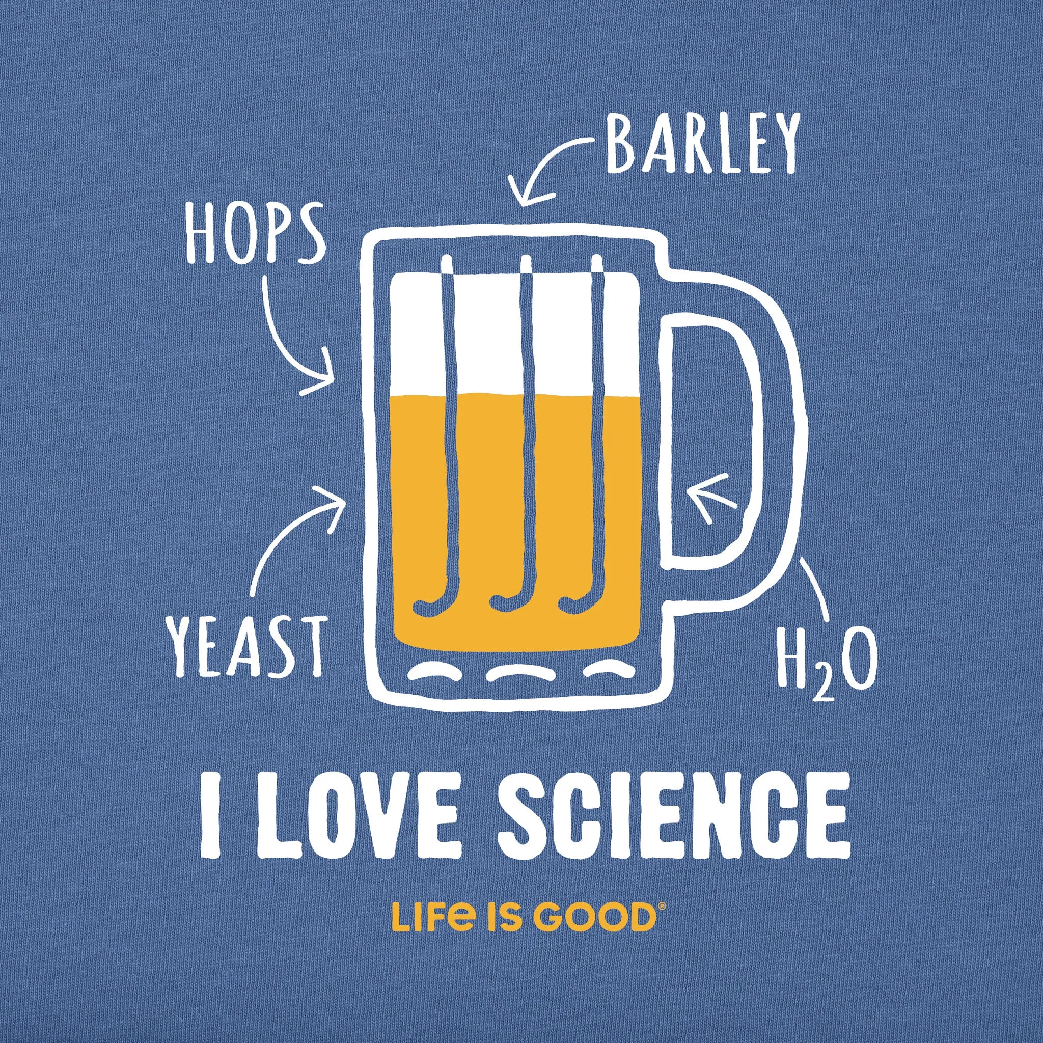 Men's I Love Science Beer Short Sleeve Tee Life is Good