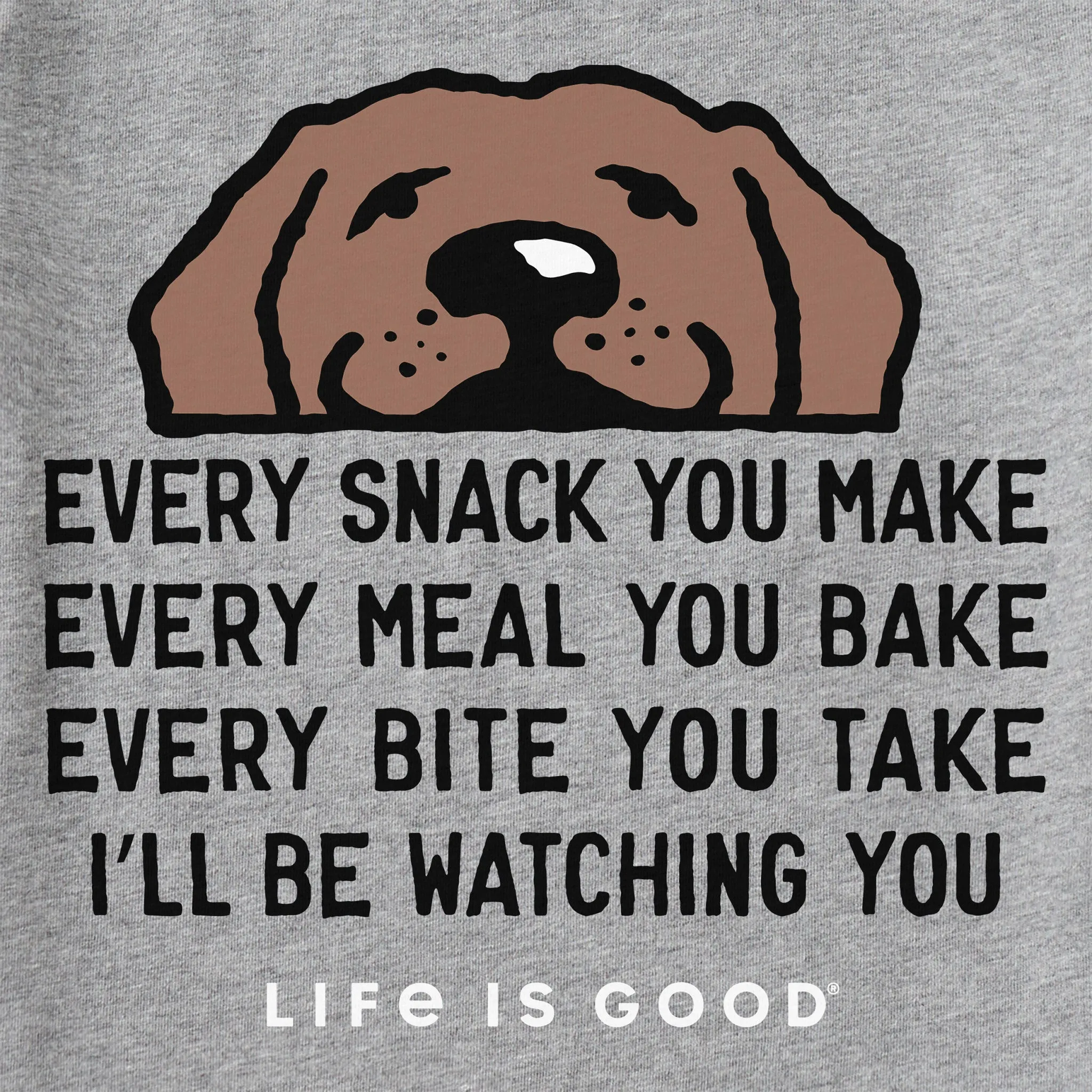 Men's I'll Be Watching You Chocolate Lab Short Sleeve Tee Life is Good
