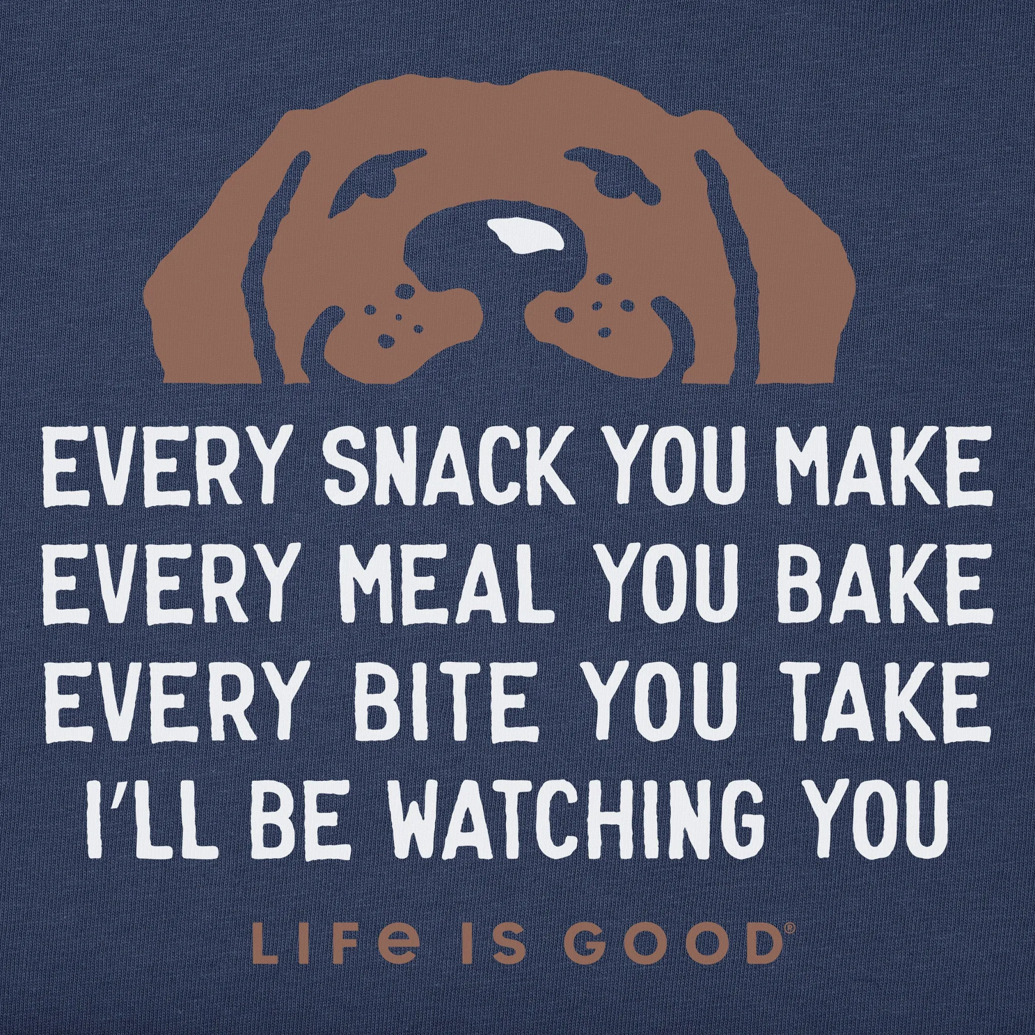 Men's I'll Be Watching You Chocolate Lab Short Sleeve Tee Life is Good