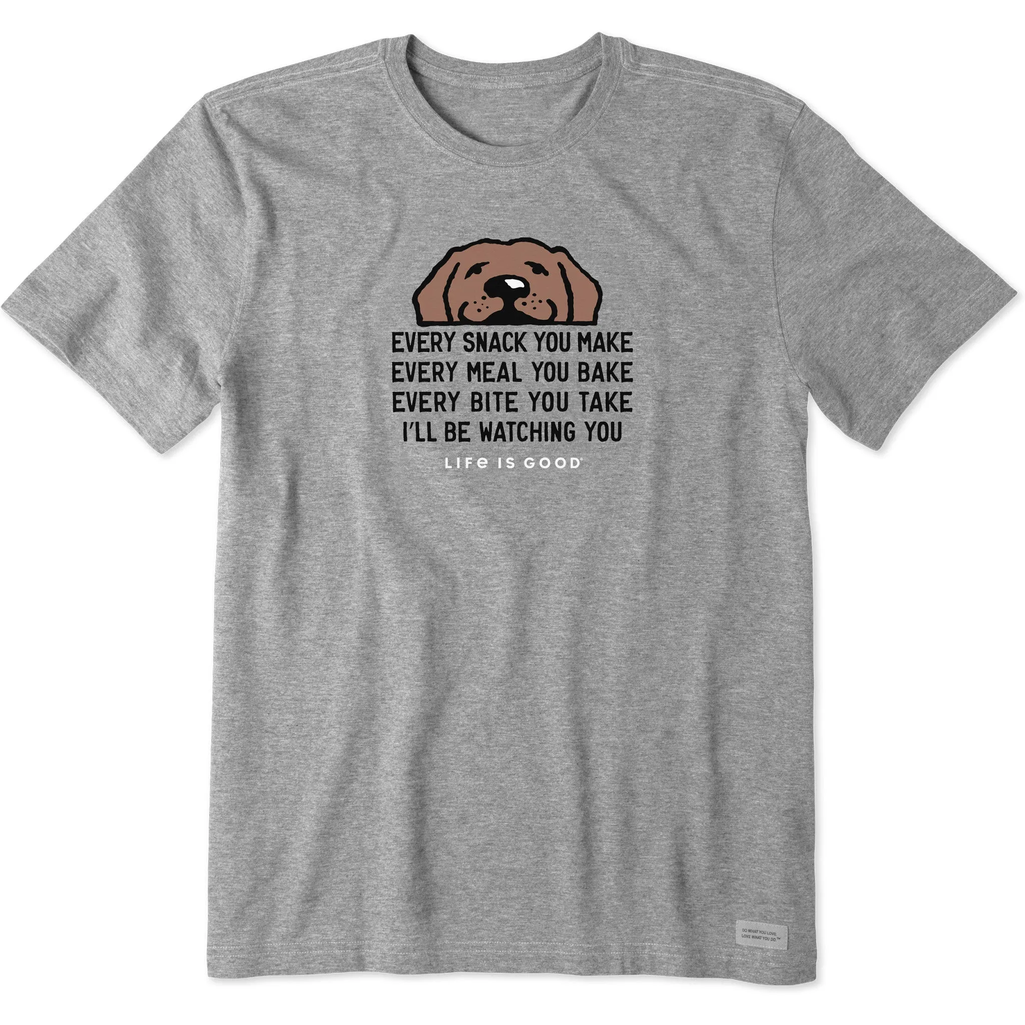 Men's I'll Be Watching You Chocolate Lab Short Sleeve Tee Life is Good