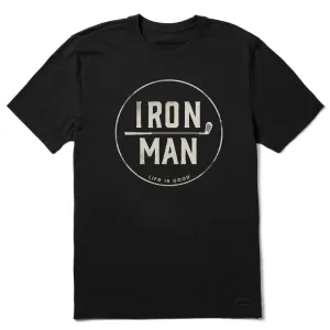 Men's Iron Man Golf Short Sleeve Tee Life is Good