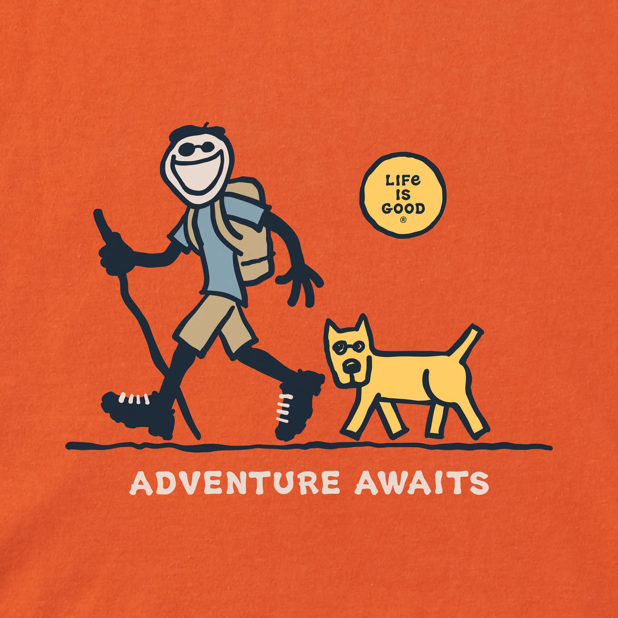 Men's Jake & Rocket Adventure Awaits Short Sleeve Crusher Tee Life is Good