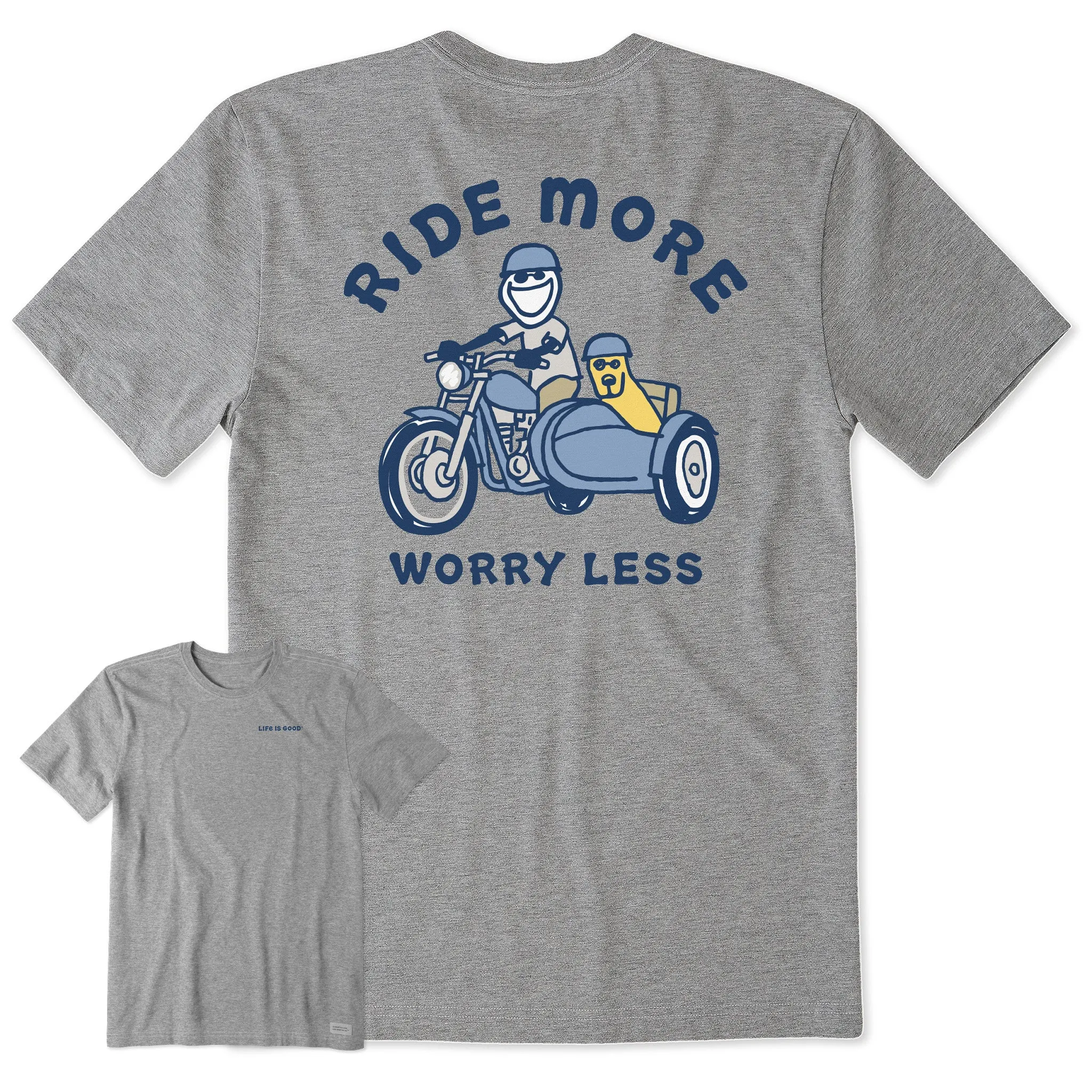 Men's Jake & Rocket Motorcycle Friends Short Sleeve Tee Life is Good