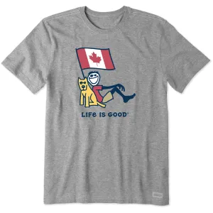 Men's Jake and Rocket Canadian Flag Short Sleeve Tee Life is Good