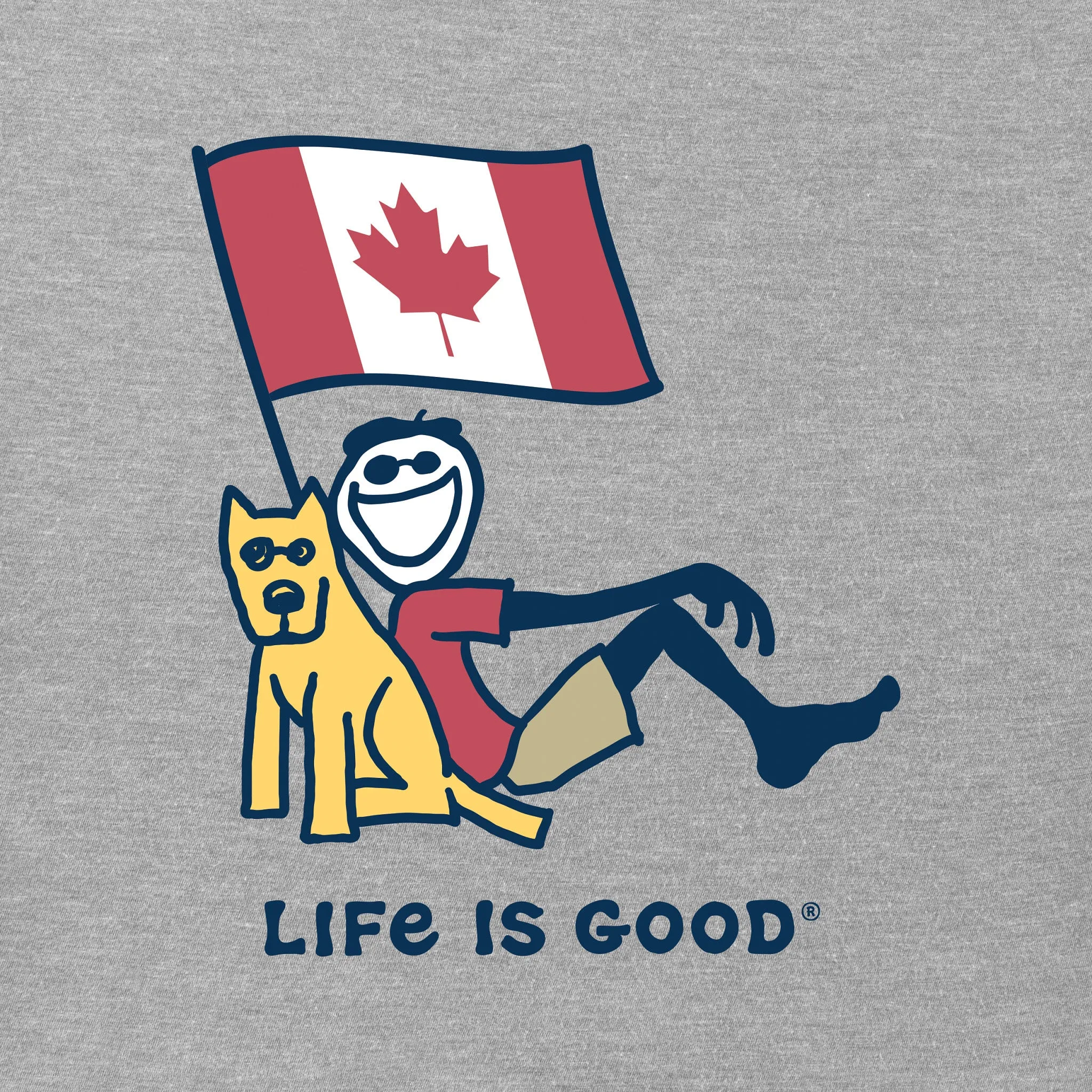 Men's Jake and Rocket Canadian Flag Short Sleeve Tee Life is Good