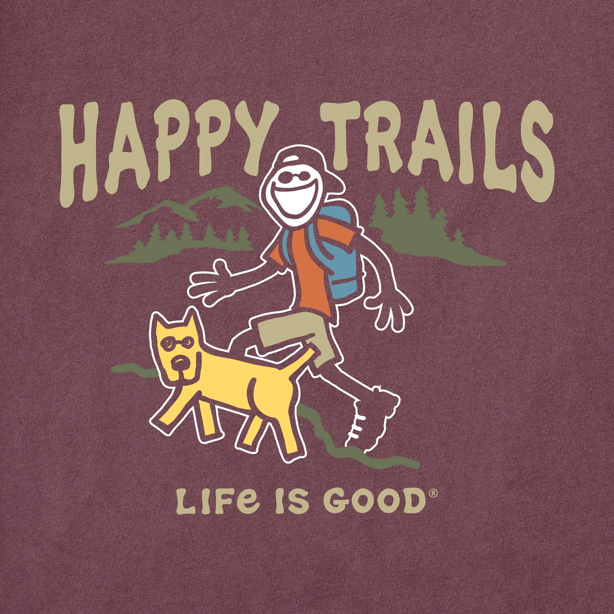 Men's Jake and Rocket Happy Trails Short Sleeve Tee Life is Good