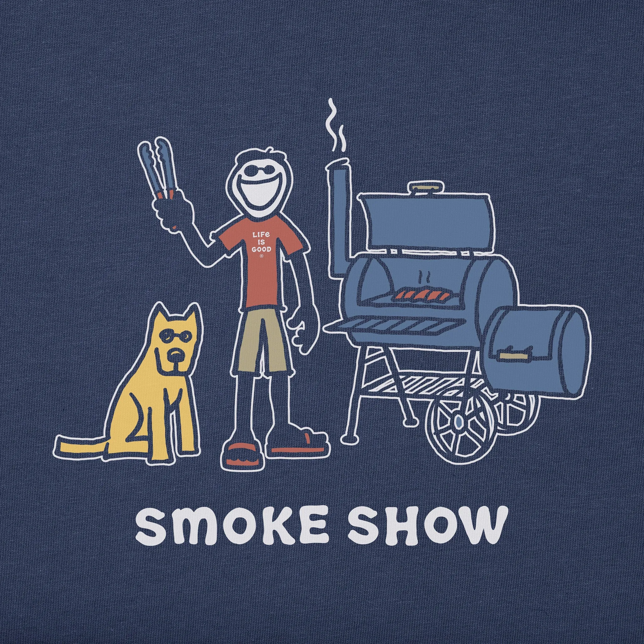Men's Jake and Rocket Smoke Show Short Sleeve Crusher Tee Life is Good