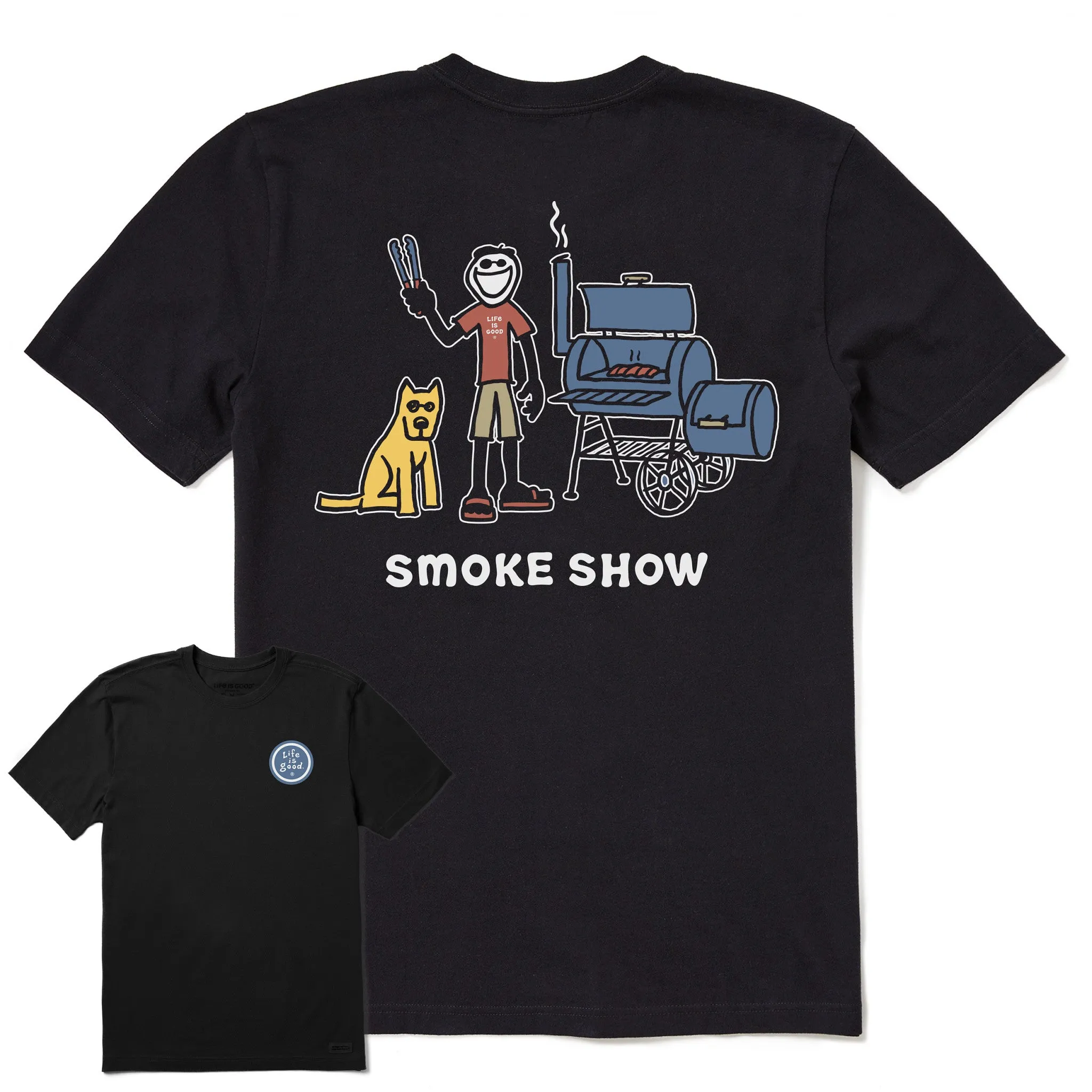 Men's Jake and Rocket Smoke Show Short Sleeve Crusher Tee Life is Good