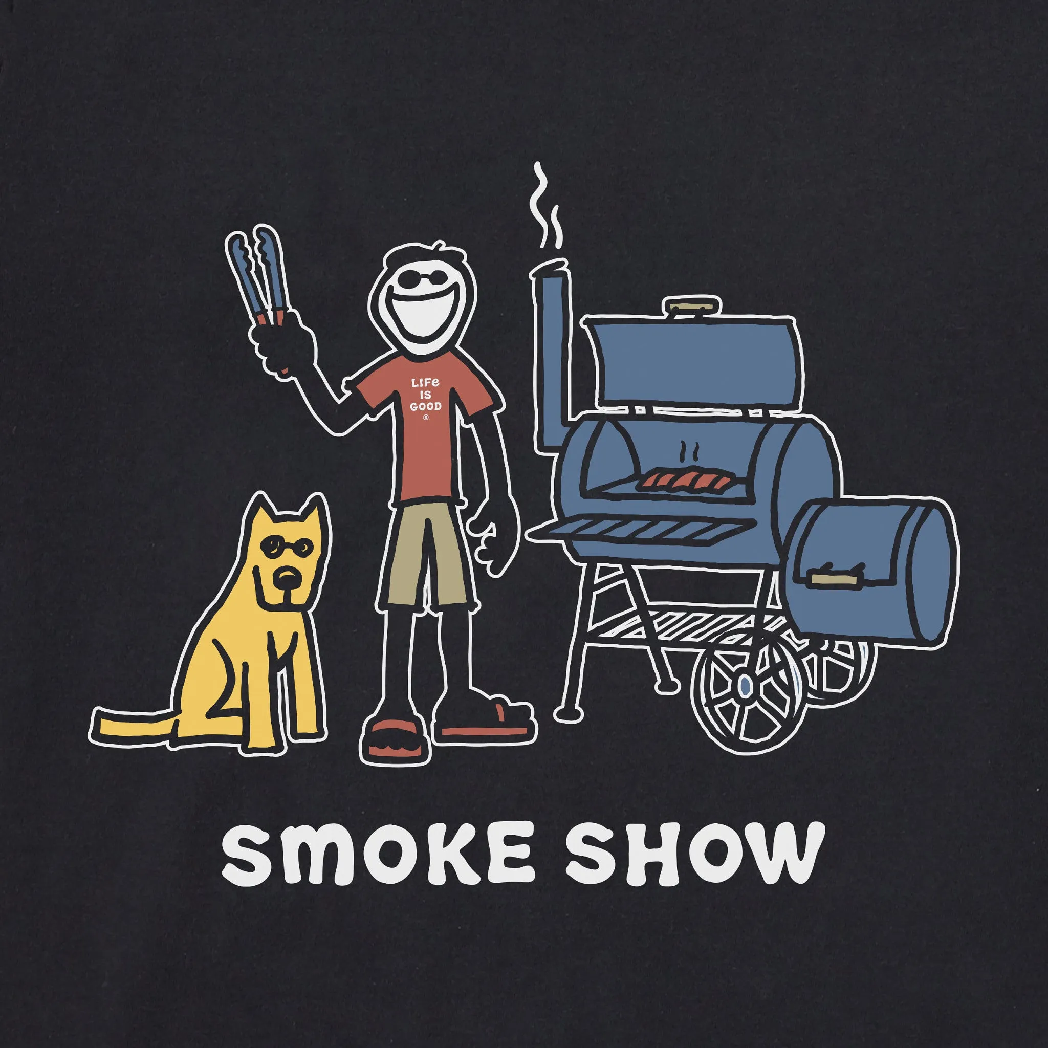 Men's Jake and Rocket Smoke Show Short Sleeve Crusher Tee Life is Good